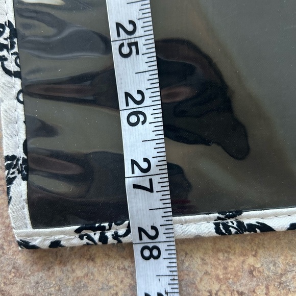 Laura Ashley large toiletry hanging travel pack in black and white design - Picture 6 of 8